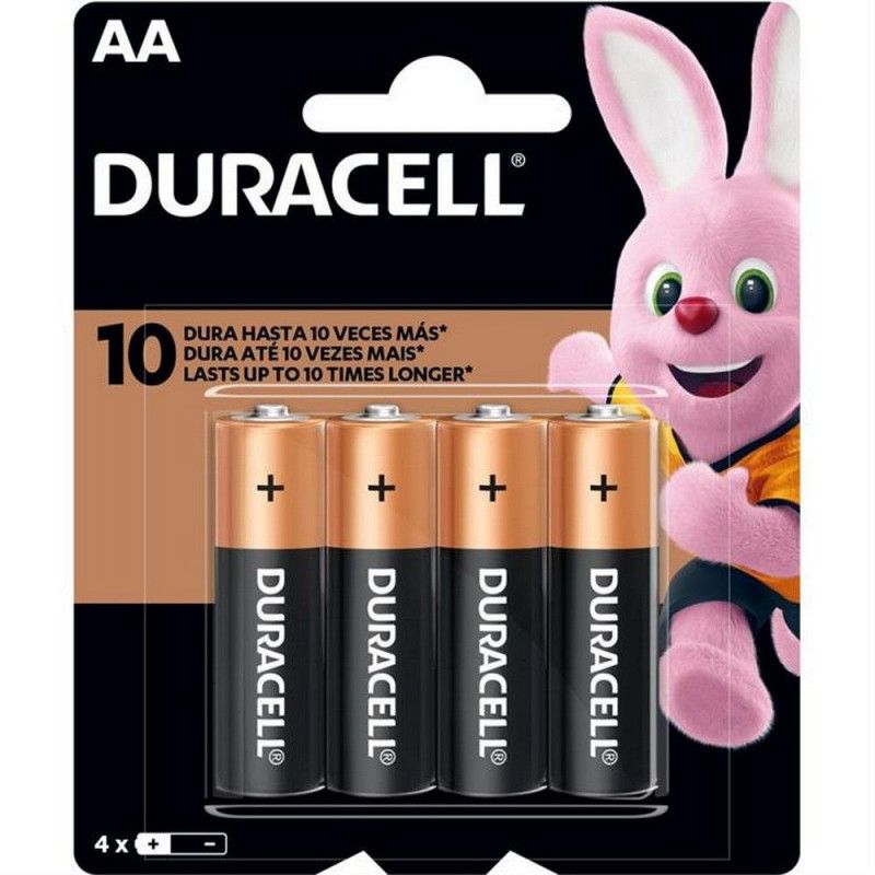 PILHA PEQUENA AA COM 4 ALCALINA DURACELL - CAIXA COM 12 UNIDADES