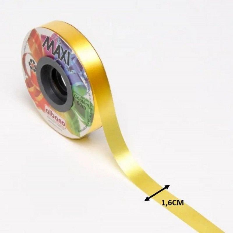 FITA PLASTICA 16MM X 50M MAXI ALBANO AMARELO - 1 UNIDADE