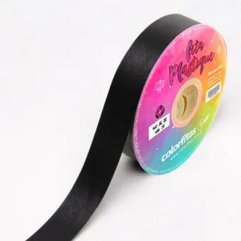 FITA PLASTICA 16MM X 50M MAXI ALBANO PRETO - 1 UNIDADE