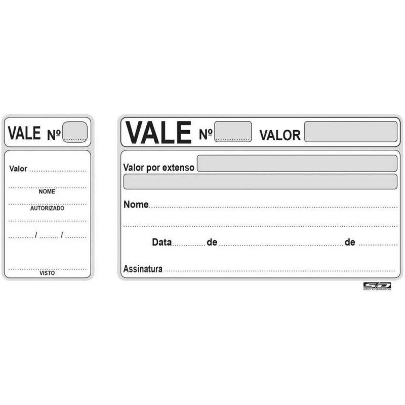 BLOCO VALE COM CANHOTO 50 FOLHAS SAO DOMINGOS - REF. 6756 - PACOTE COM 20 UNIDADES