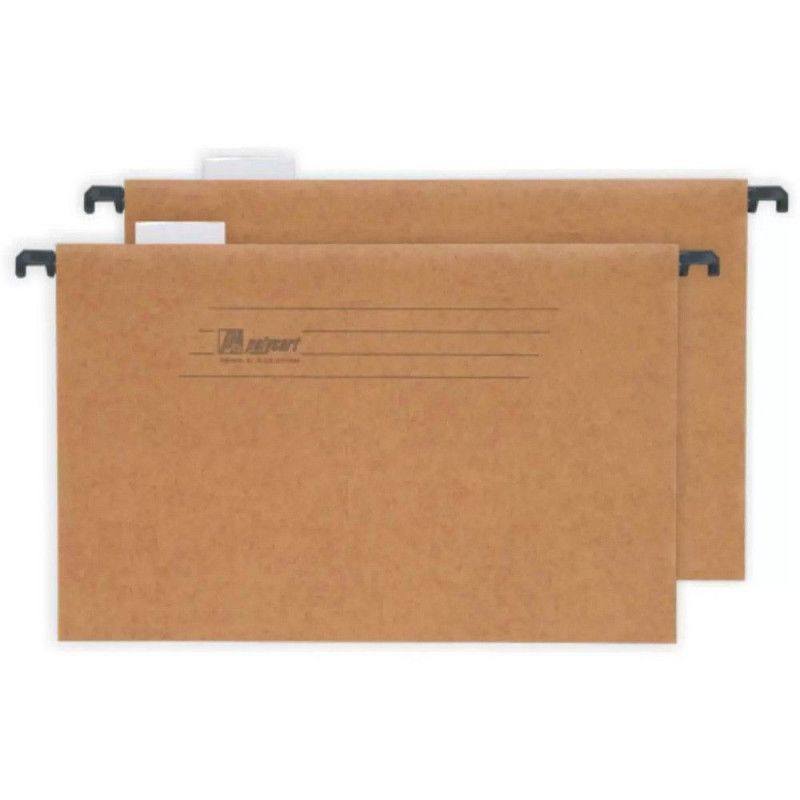 PASTA SUSPENSA MARMORIZADA SEMI KRAFT VISOR PLASTICO GRAMPO PLASTICO - REF. 5145 - CAIXA COM 50 UNIDADES