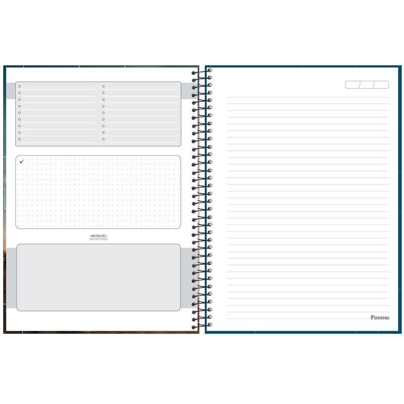 CADERNO 15 MATERIAS CAPA DURA 300 FOLHAS JUMP FORONI - REF. 8003 - PACOTE COM 2 UNIDADES