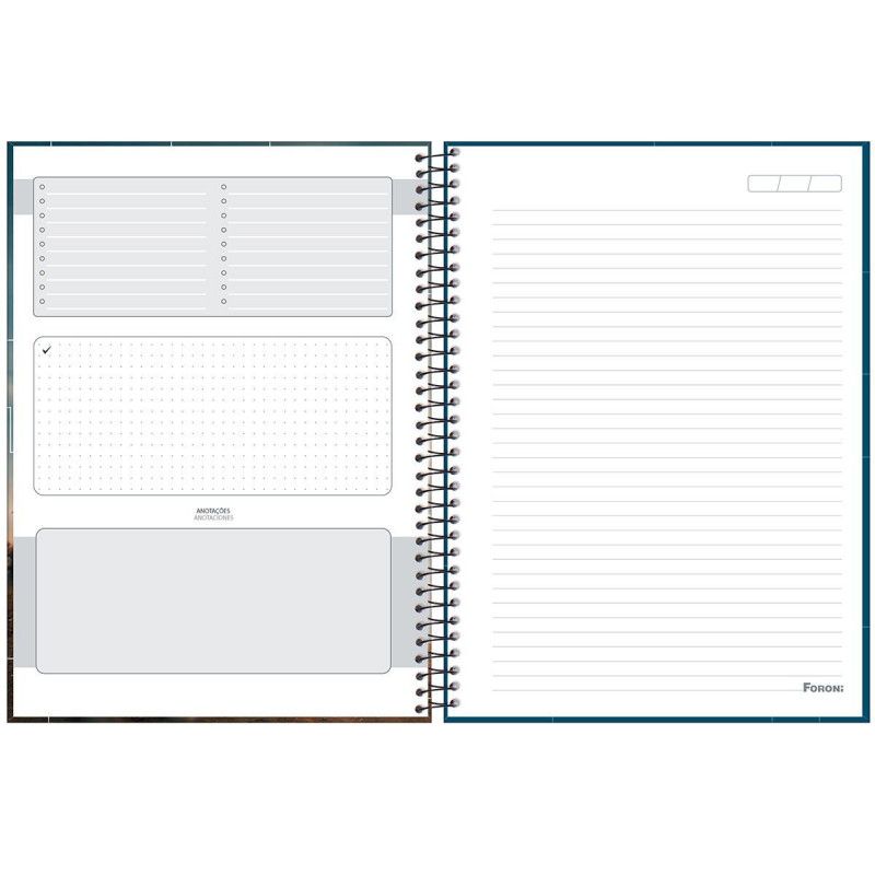 CADERNO 1 MATERIA CAPA DURA 96 FOLHAS JUMP FORONI - REF. 8000 - PACOTE COM 4 UNIDADES