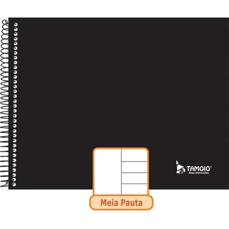 CADERNO MEIA PAUTA CAPA DURA 96 FOLHA TAMOIO - REF. 2509 - PACOTE COM 4 UNIDADES
