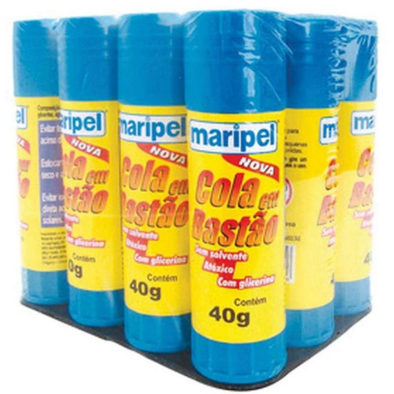 COLA EM BASTAO 40G MARIPEL - REF. 4440 - CAIXA COM 12 UNIDADES