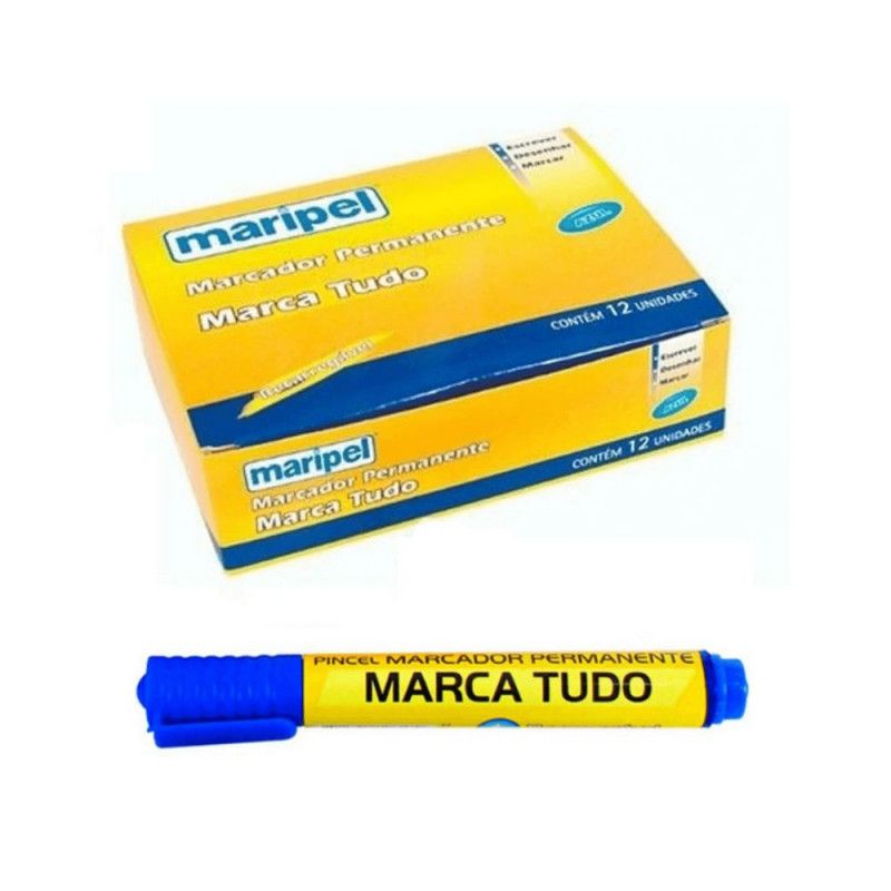 PINCEL MARCADOR PERMANENTE  MARCA TUDO - REF 9612A - 1 CAIXA COM 12 UNIDADES