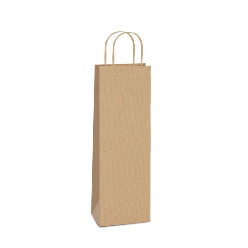 SACOLA PARA PRESENTE KRAFT GARRAFA 35 X 13 X 8 CM - REF. 1004022 - PACOTE COM 10 UNIDADES