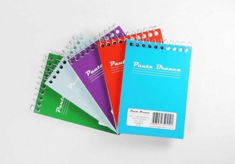 CADERNETA 40 FOLHAS APONTAMENTO PAUTA BRANCA - REF. 524101 1 - PACOTE COM 40 UNIDADES