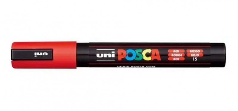 CANETA UNI POSCA PC-5M 5D VERMELHO - REF. PC-5M 5D - 1 UNIDADE