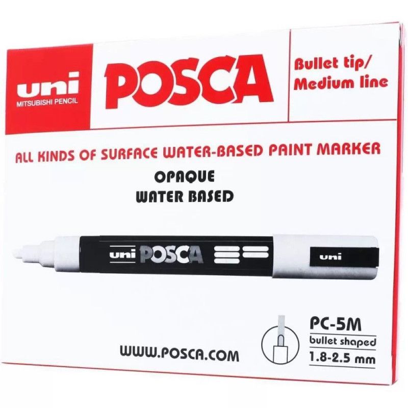 CANETA UNI POSCA PC-5M 5D VERDE - REF. PC-5M 5D - CAIXA COM 6 UNIDADES