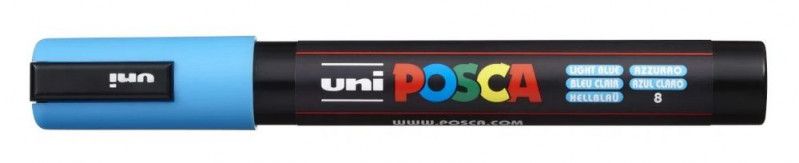 CANETA UNI POSCA PC-5M 5D AZUL CLARO - REF. PC-5M 5D - 1 UNIDADE