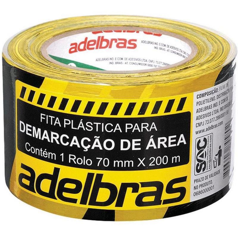 FITA 70MMX200M DEMARCACAO AREA ZEBRADA - 1 UNIDADE