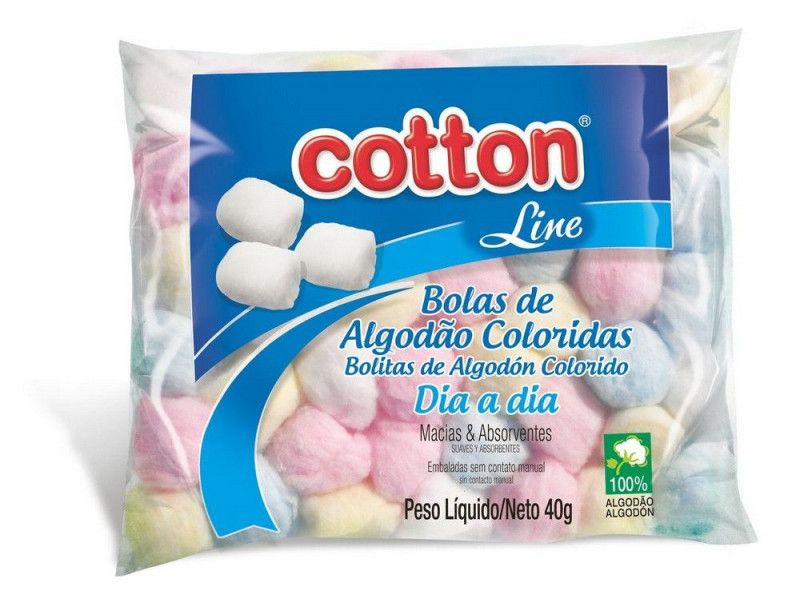 ALGODAO BOLA COLORIDO 40G COTTON - 1 UNIDADE