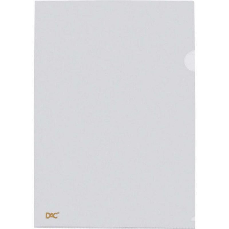 PASTA EM L A4 42PP TRANSPARENTE DAC - REF. 42TR - PACOTE COM 10 UNIDADES