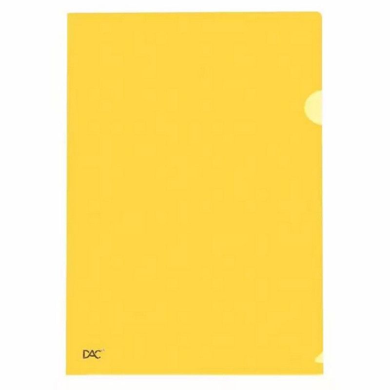 PASTA EM L A4 42PP AMARELO DAC - REF. 42AM - CAIXA COM 10 UNIDADES