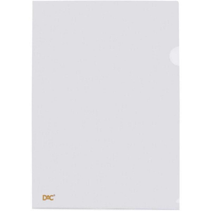 PASTA EM L OFICIO 041PP TRANSPARENTE DAC - REF. 41TR - PACOTE COM 10 UNIDADES