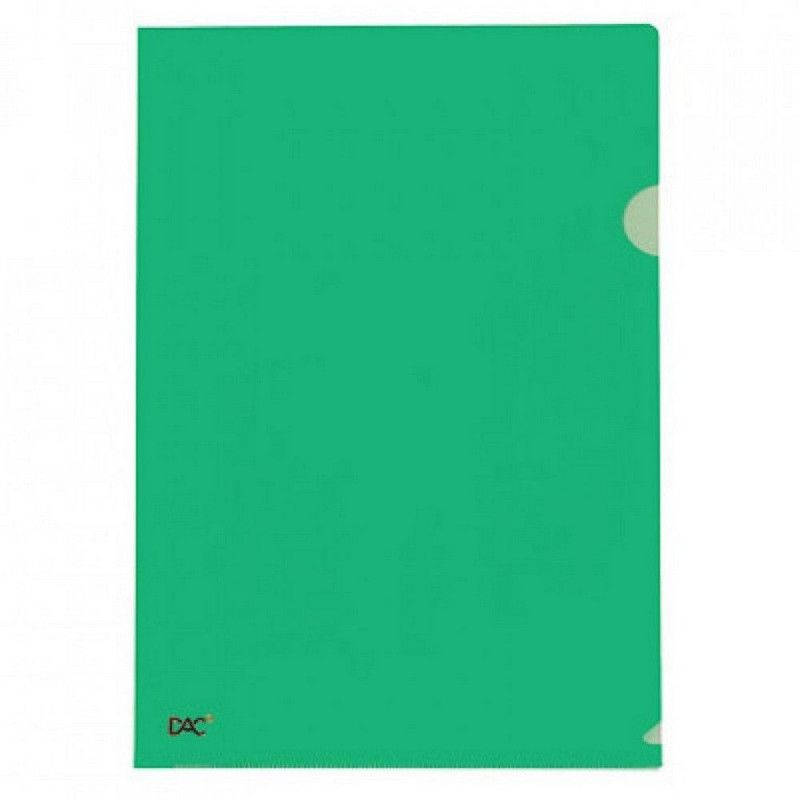 PASTA EM L OFICIO 041PP VERDE DAC - REF. 41VD - PACOTE COM 10 UNIDADES