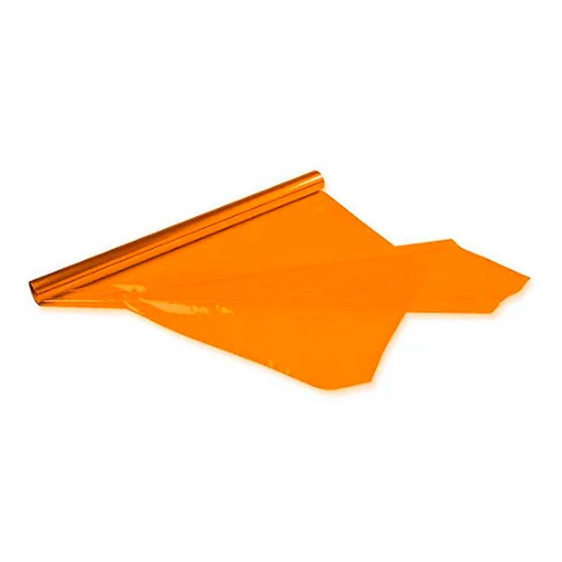 PAPEL CELOFANE 85X100CM LARANJA FOLHA CROMUS - REF. 32402 -  PACOTE COM 50 UNIDADES