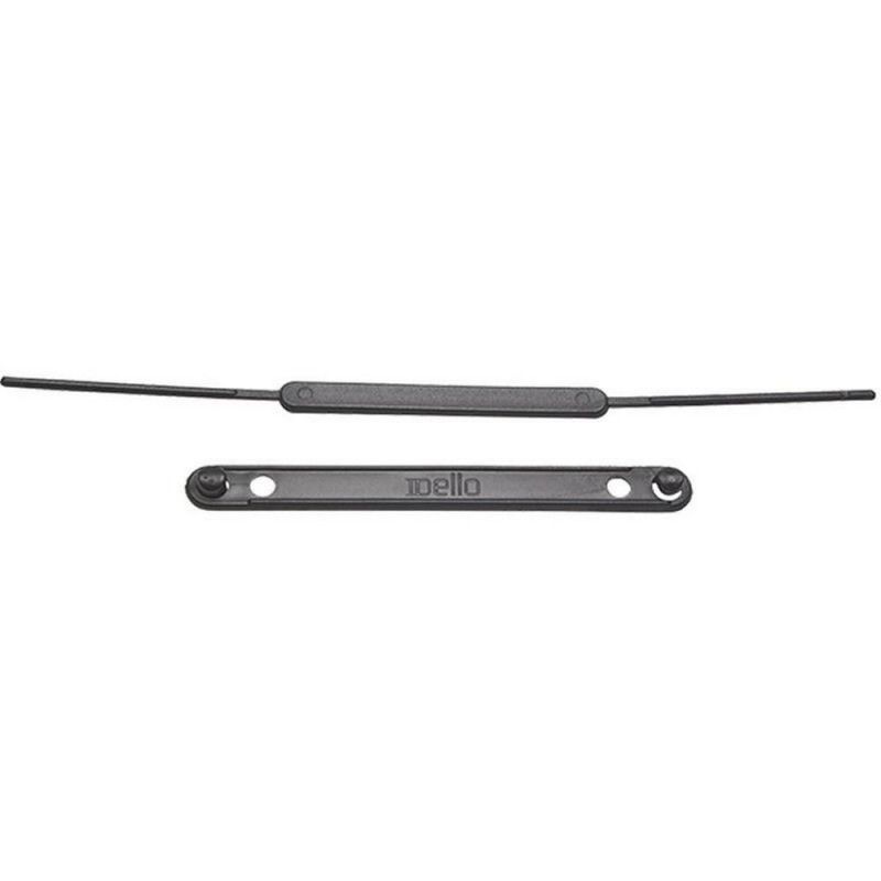 GRAMPO TRILHO PLASTICO PRETO DELLO - REF. 0301.P - PACOTE COM 50 UNIDADES