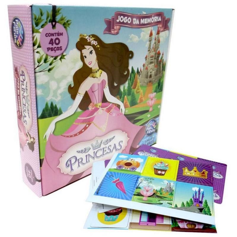 JOGO DA MEMORIA PRINCESAS 40 PECAS PAIS E FILHOS - REF. 2824 - 1 UNIDADE