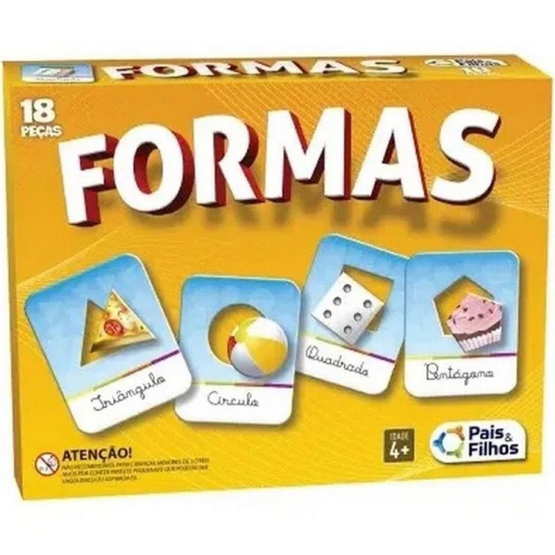 BRINQUEDO PEDAGOGICO BRINCAR DE APRENDER FORMAS - REF. 2894 - 1 UNIDADE