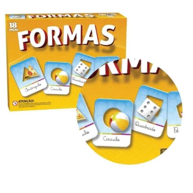 BRINQUEDO PEDAGOGICO BRINCAR DE APRENDER FORMAS - REF. 2894 - 1 UNIDADE