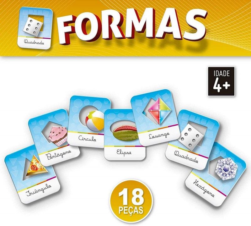 BRINQUEDO PEDAGOGICO BRINCAR DE APRENDER FORMAS - REF. 2894 - 1 UNIDADE