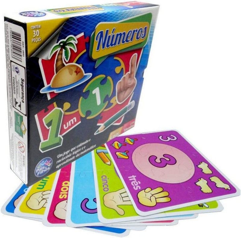 BRINQUEDO PEDAGOGICO BRINCAR DE APRENDER NUMEROS 30 PECAS - REF. 2893 - 1 UNIDADE