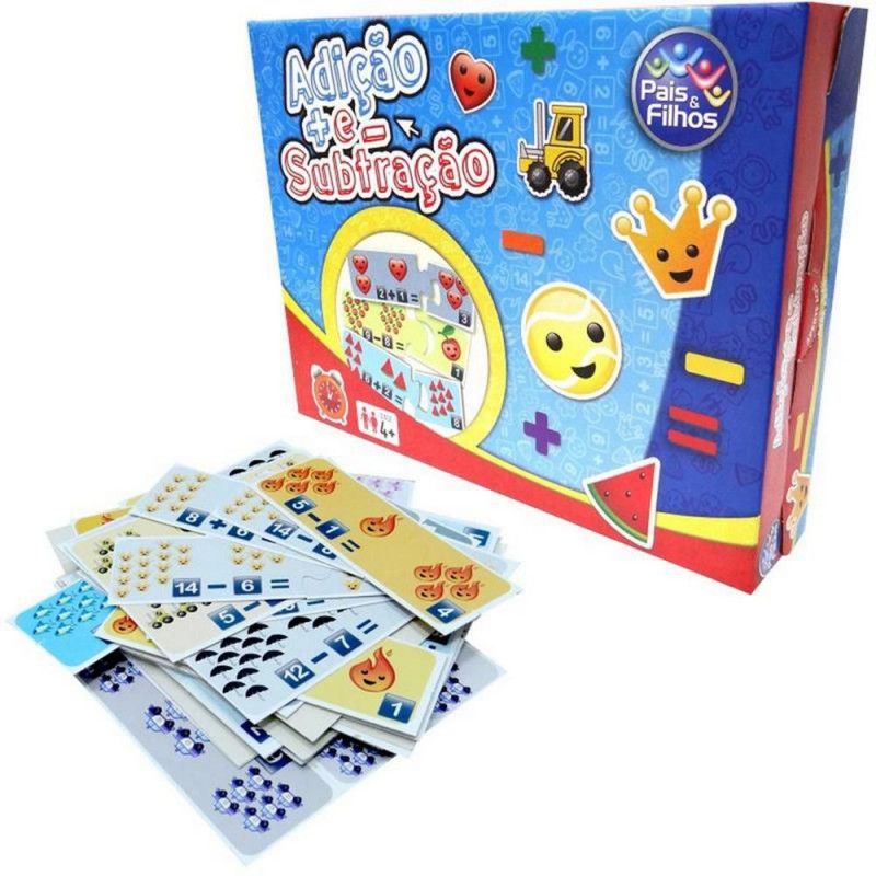 JOGO ADICAO E SUBTRACAO 72 PECAS PAIS E FILHOS - REF. 1259 - 1 UNIDADE