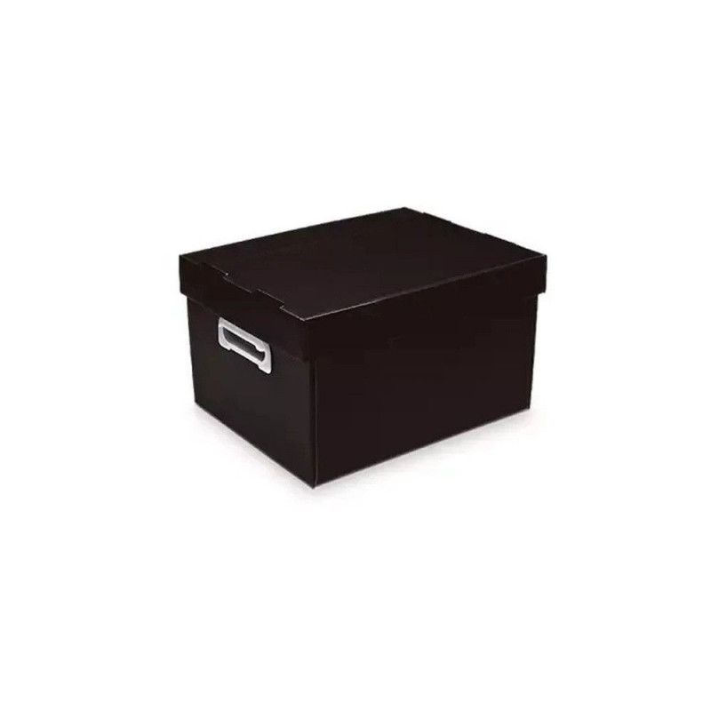 CAIXA ORGANIZADORA P 335X255X180MM PRETO POLIBRAS - REF. 22104 - 1 UNIDADE