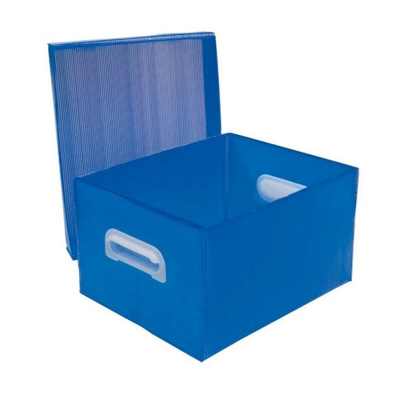 CAIXA ORGANIZADORA P 335X255X180MM AZUL POLIBRAS - REF. 22109 - 1 UNIDADE