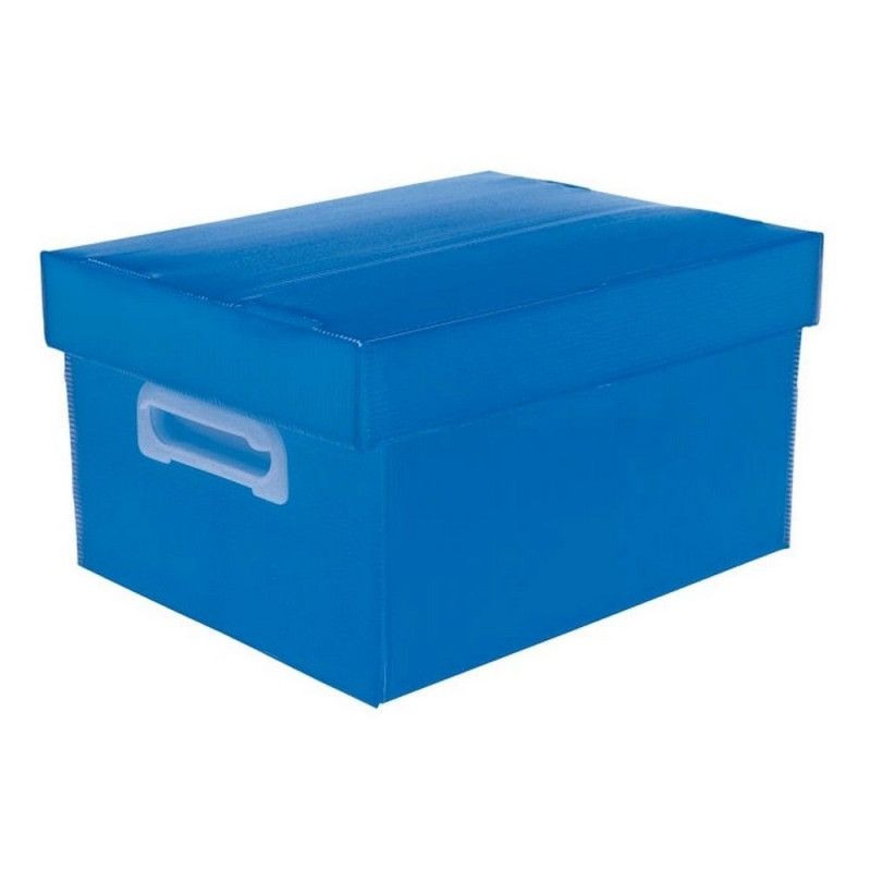 CAIXA ORGANIZADORA P 335X255X180MM AZUL POLIBRAS - REF. 22109 - 1 UNIDADE
