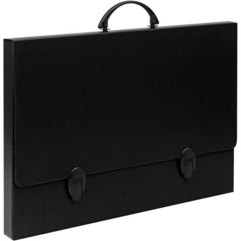 MALETA A3 COM ALCA POLIONDA PRETO POLIBRAS - REF. 186704 - 1 UNIDADE
