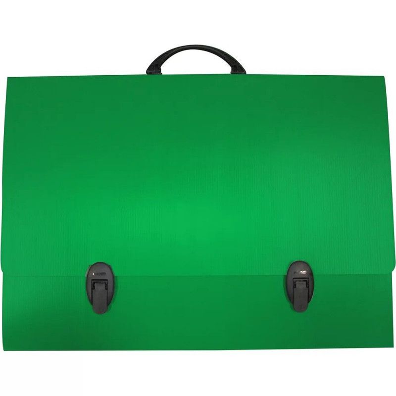 MALETA A3 COM ALCA POLIONDA VERDE POLIBRAS - REF. 186708 - 1 UNIDADE