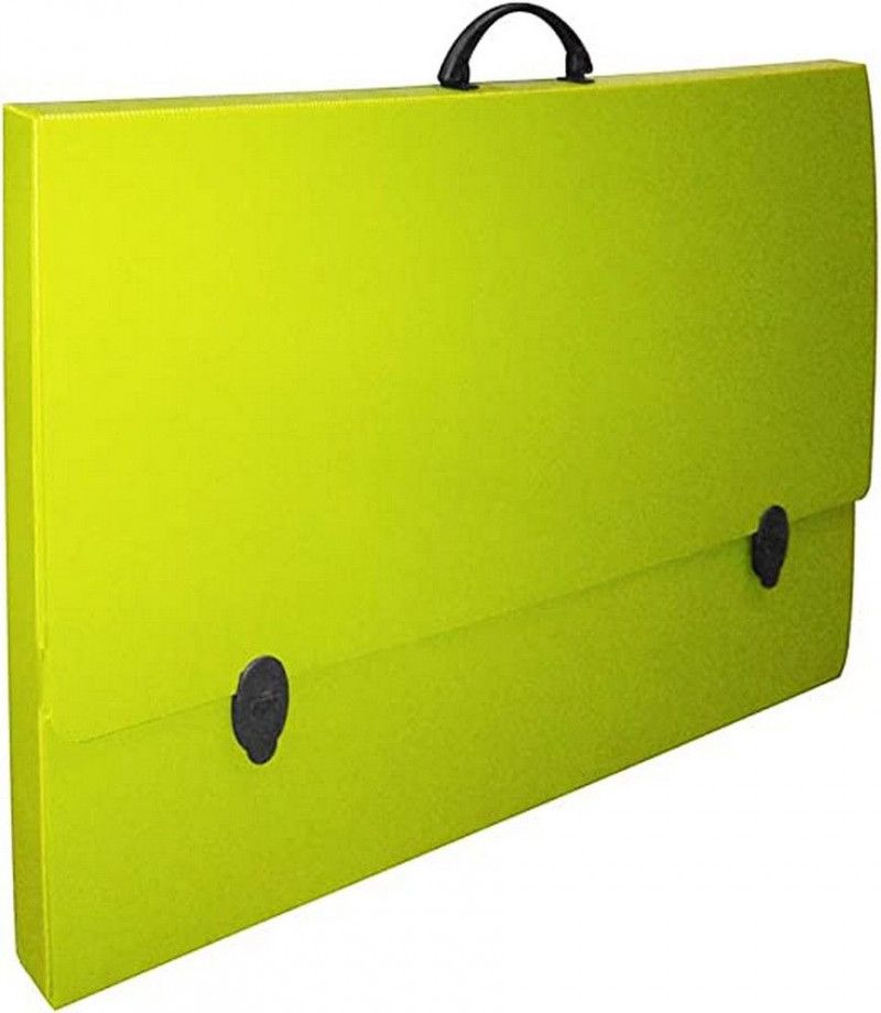 MALETA A3 COM ALCA POLIONDA AMARELO POLIBRAS - REF. 186706 - 1 UNIDADE