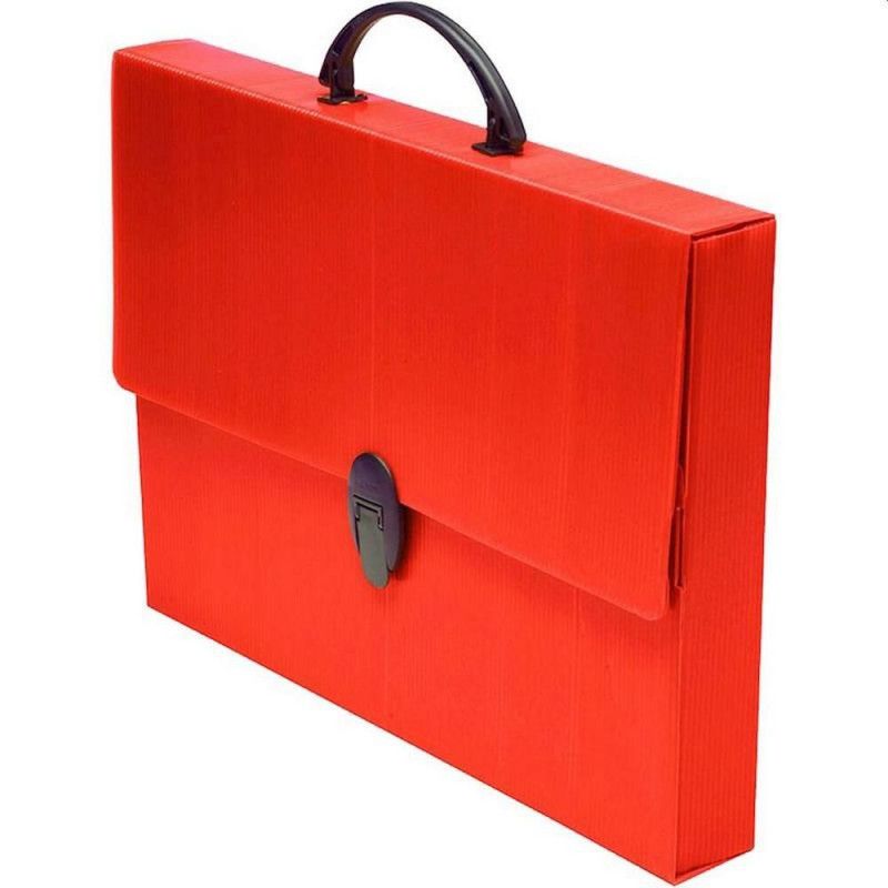 MALETA OFICIO COM ALCA POLIONDA VERMELHO POLIBRAS - REF. 205 - 1 UNIDADE