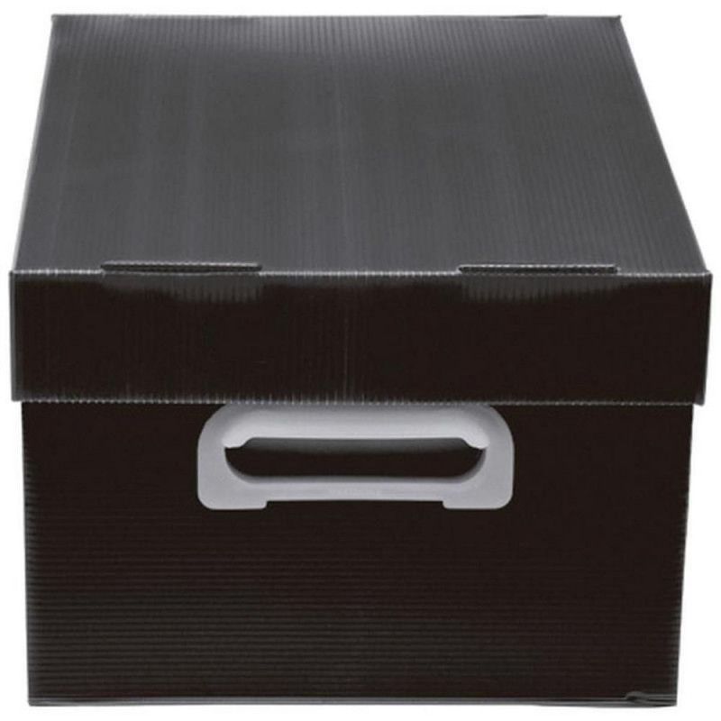 CAIXA ORGANIZADORA G 437X310X240MM PRETO 15KG POLIBRAA - REF. 22304 - 1 UNIDADE