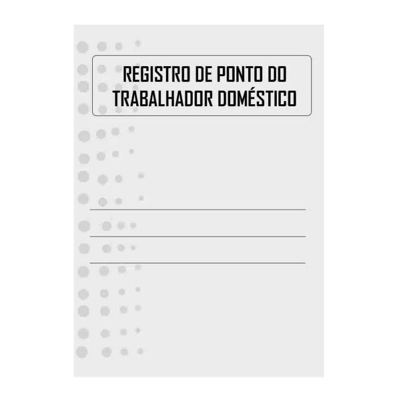 LIVRO REGISTRO DE PONTO TRABALHADOR DOMESTICO 12 FOLHAS SAO DOMINGOS - REF. 4607 - 1 UNIDADE