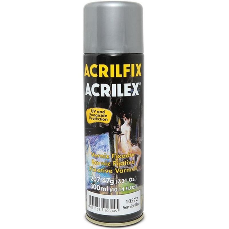 VERNIZ SPRAY FOSCO 300ML ACRILEX - 10972 CX COM 6 UN