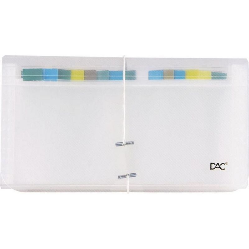 PASTA SANFONADA CHEQUE 31 DIVISORIAS TRANSPARENTE DAC - REF. 6017-TR - 1 UNIDADE