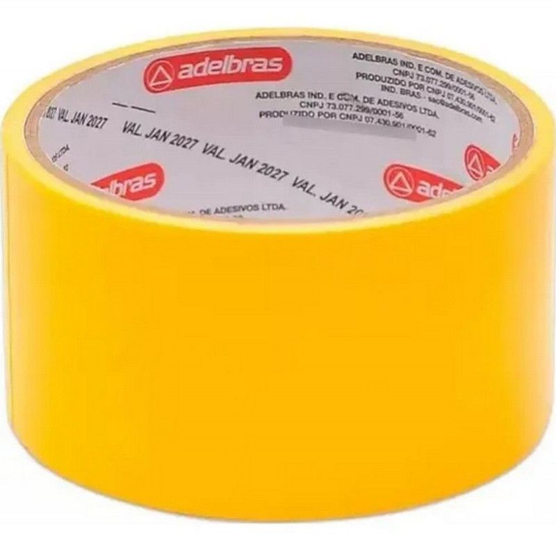 FITA SILVER TAPE 48MMX5M AMARELO ADELBRAS - 1 UNIDADE