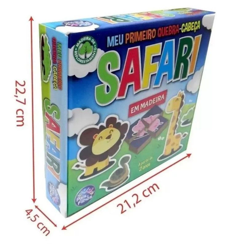 QUEBRA CABECA SAFARI MADEIRA 32 PECAS PAIS E FILHOS - REF. 2918 - 1 UNIDADE