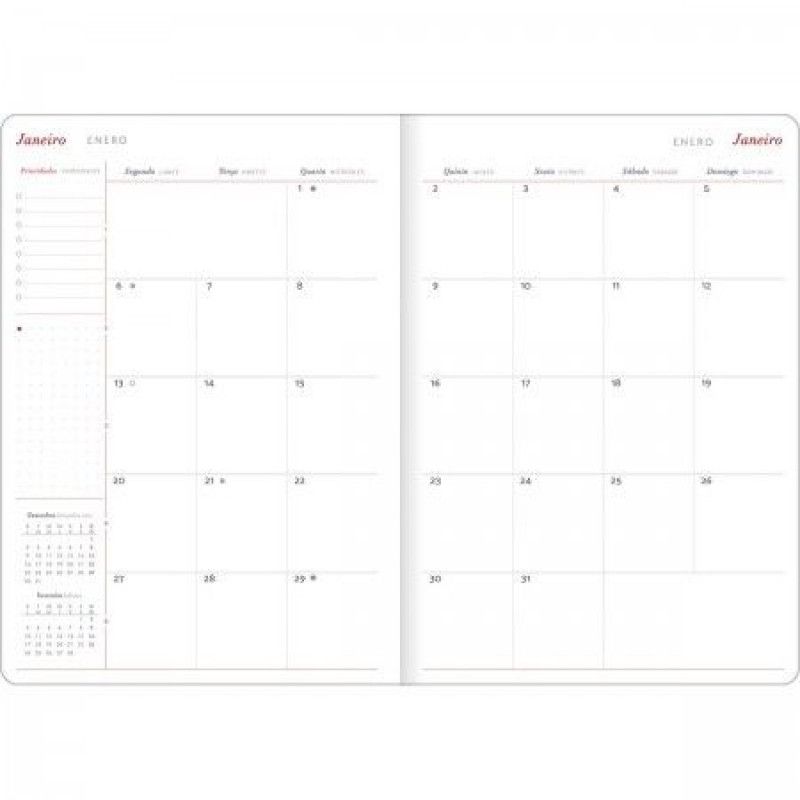 PLANNER EXECUTIVO GRAMPEADO CAMBRIDGE M7 TILIBRA 2025 - REF. 130257 - PACOTE COM 10 UNIDADES