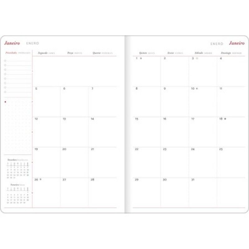 PLANNER EXECUTIVO GRAMPEADO CAMBRIDGE M7 TILIBRA 2025 - REF. 130257 - PACOTE COM 10 UNIDADES