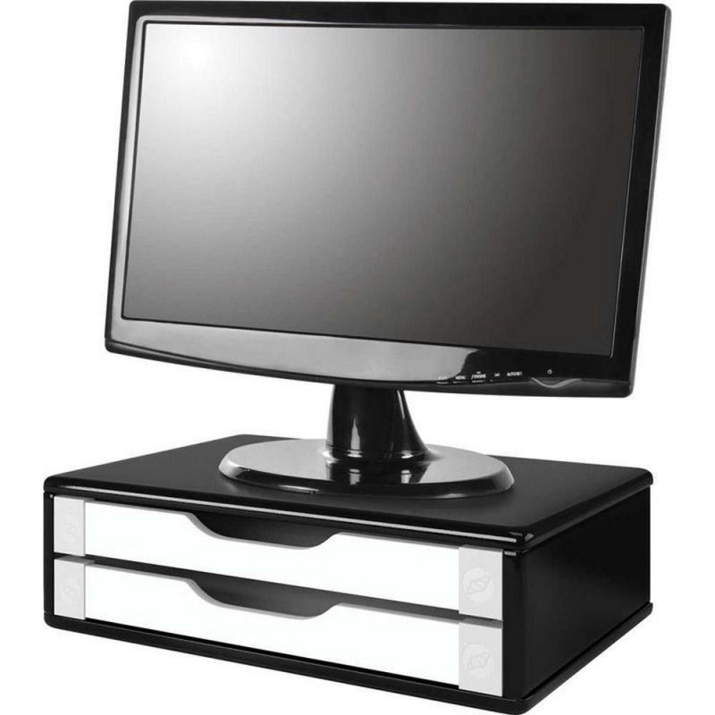 SUPORTE MONITOR BLACK PIANO 2 GAVETAS BRANCA - REF. 3348 - 1 UNIDADE