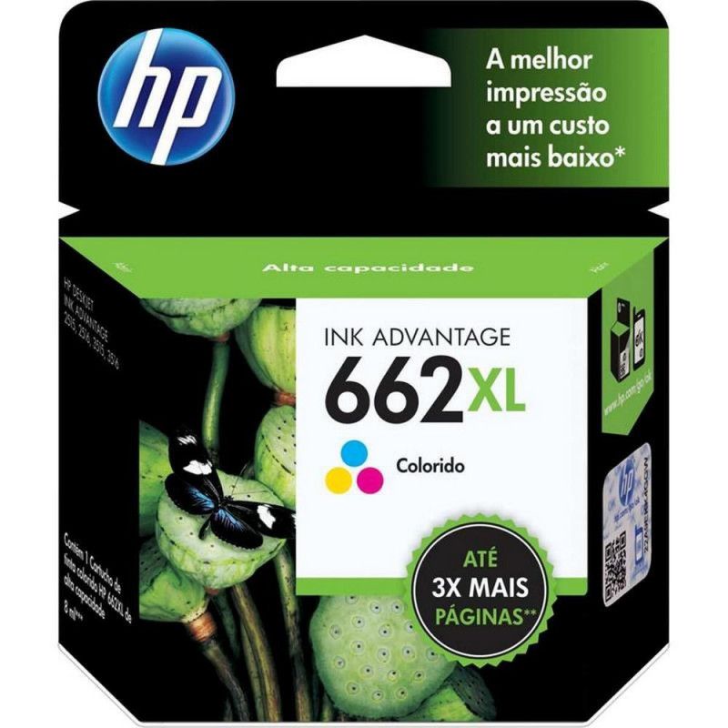 CARTUCHO HP 662XL 8ML COLOR - REF. 662XL - 1 UNIDADE
