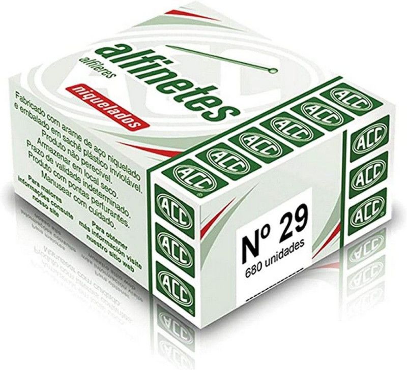 ALFINETE CABECA N. 29 50G ACC - PACOTE COM 10 UNIDADES