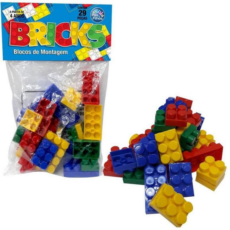 BLOCOS DE MONTAR BRICKS 29 PECAS PAIS E FILHOS - REF. 4745 - 1 UNIDADE