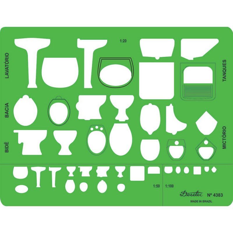 GABARITO SANITARIO DESETEC TRIDENT - REF. 4383 - 1 UNIDADE