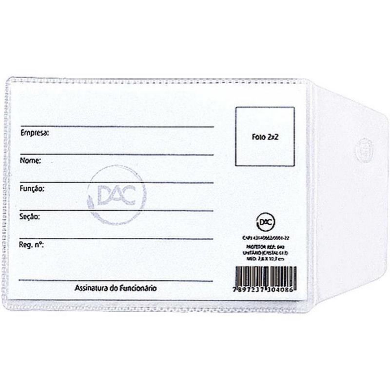 PORTA RG 80X110MM DAC - REF 040 - 1 PACOTE COM 100 UNIDADES
